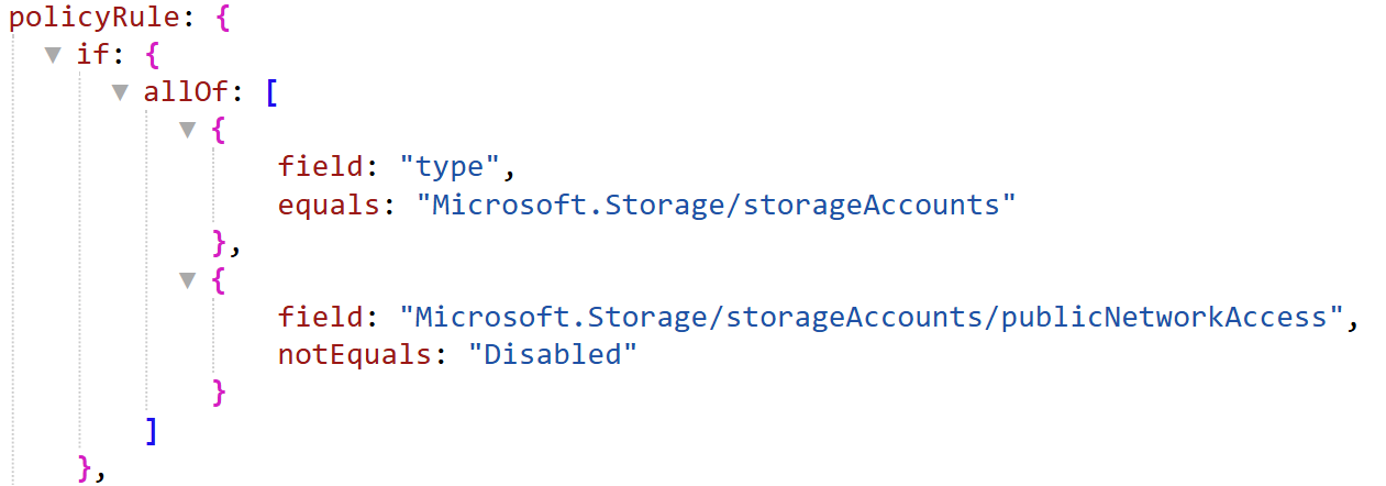 Azure Policy Rule